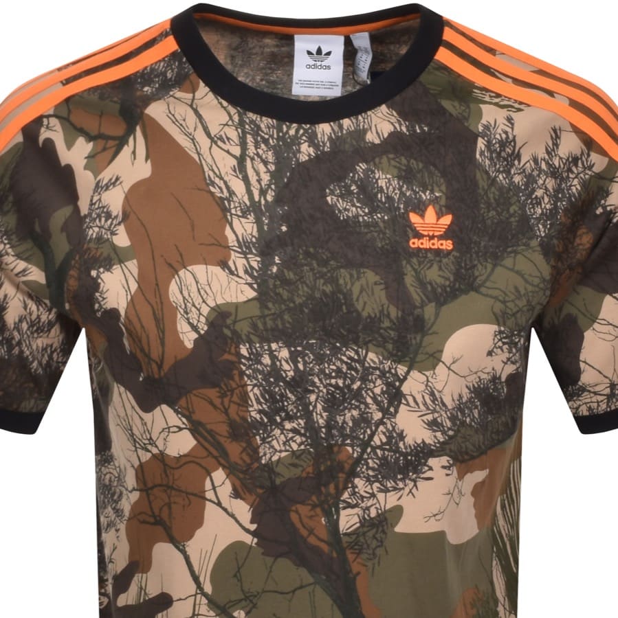 Alternative Image for Productadidas Originals 3 Stripe T Shirt Khaki2